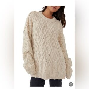 Free people isla cable stitch tunic sweater
